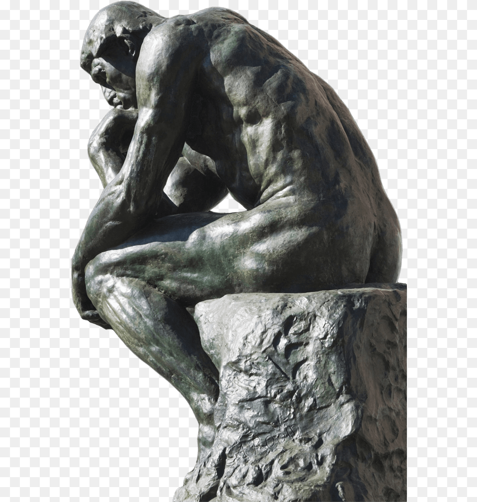 Rodin S The Thinker, Art, Adult, Male, Man Free Png Download