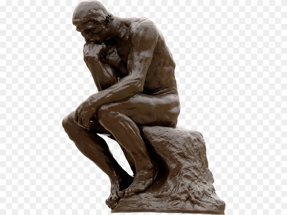 Rodin Sculpture, Art, Adult, Male, Man Png Image