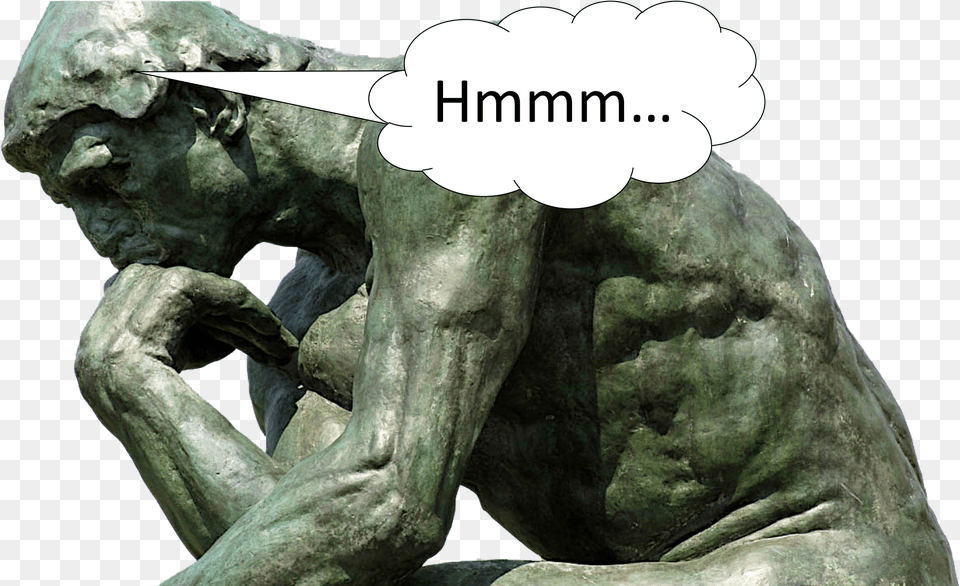 Rodin The Thinker Meme, Accessories, Art, Ornament, Person Png Image