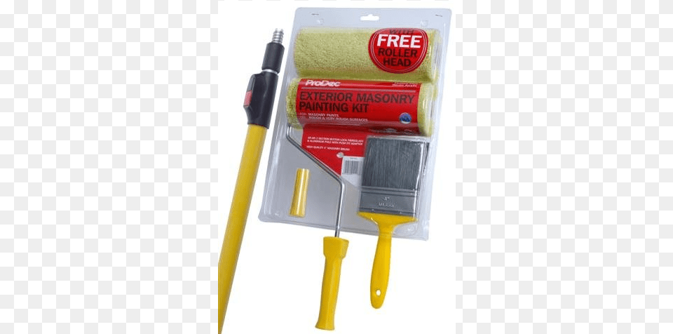 Rodo Twin Head Masonry Kit And Pole Paint Roller, Brush, Device, Tool Png