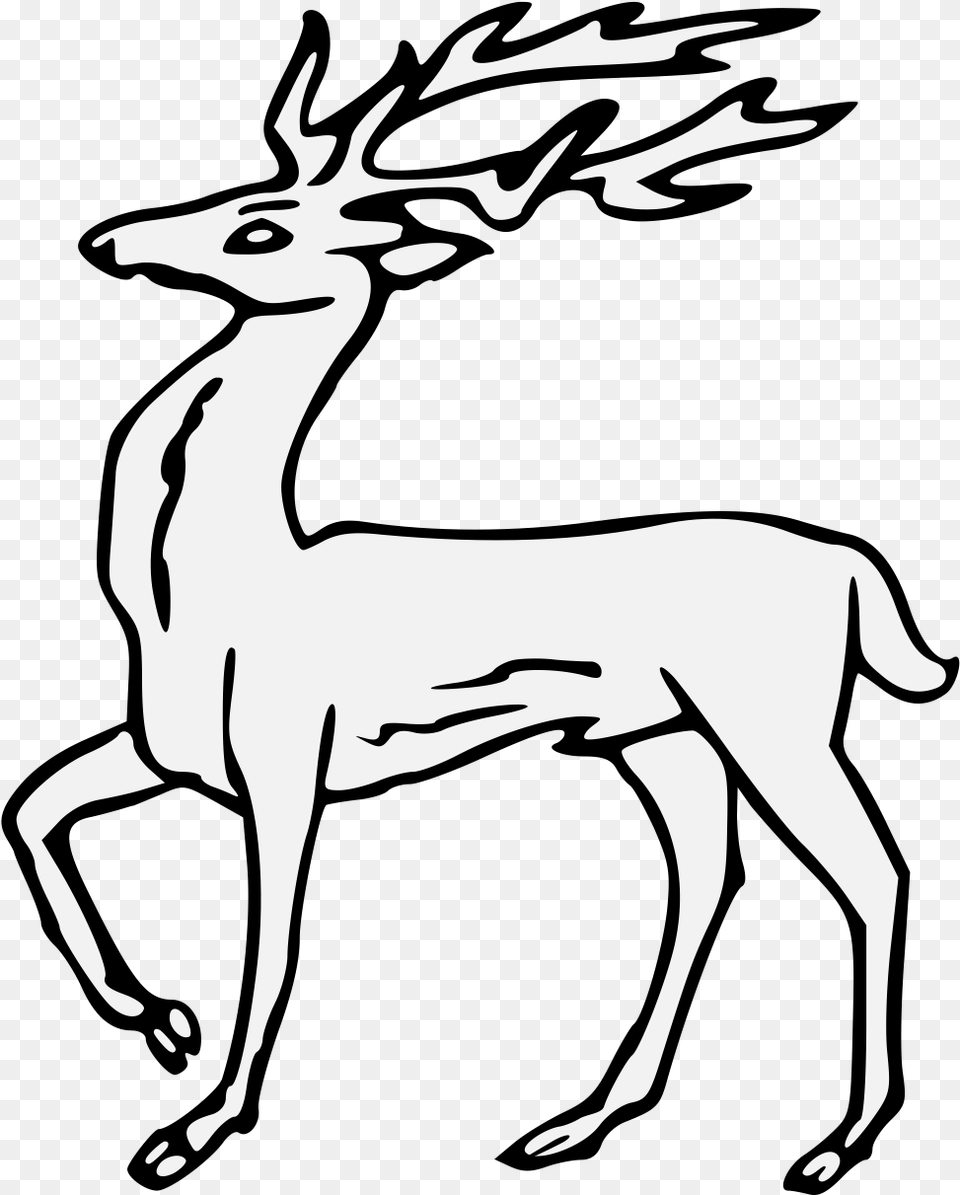 Roe Deer, Stencil, Animal, Wildlife, Mammal Free Png Download