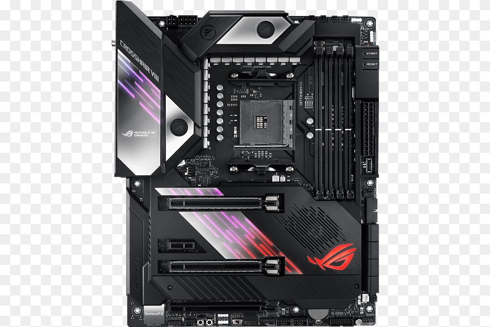 Rog Crosshair Viii Formula Amd X570 Chipset Am4 Asus Crosshair Viii Formula, Computer Hardware, Electronics, Hardware, Computer Png Image