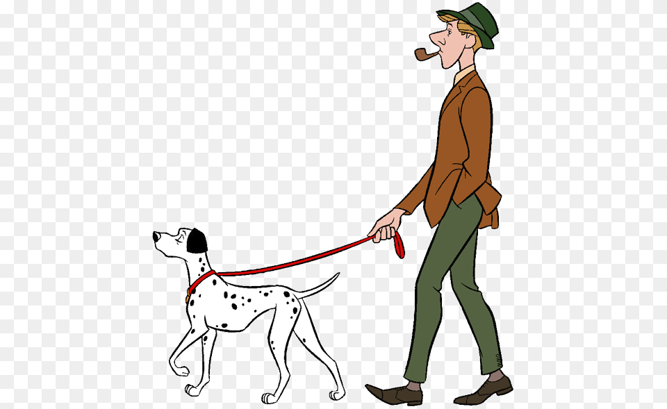 Roger And Pongo Walking, Person, Animal, Canine, Mammal Free Png Download