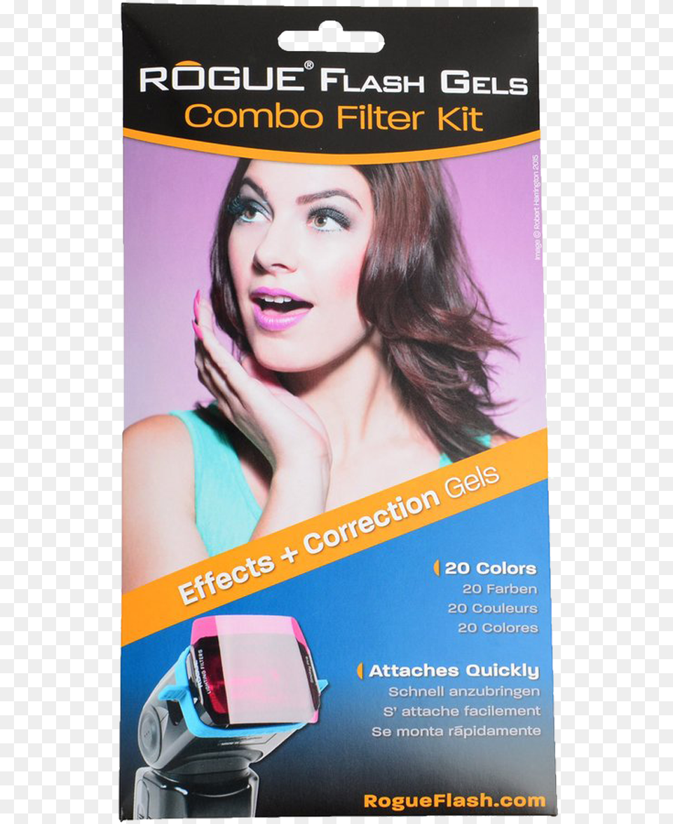 Rogue Flash Gels Rogue Gels Universal Lighting Filter Kit Set, Adult, Poster, Person, Woman Png Image