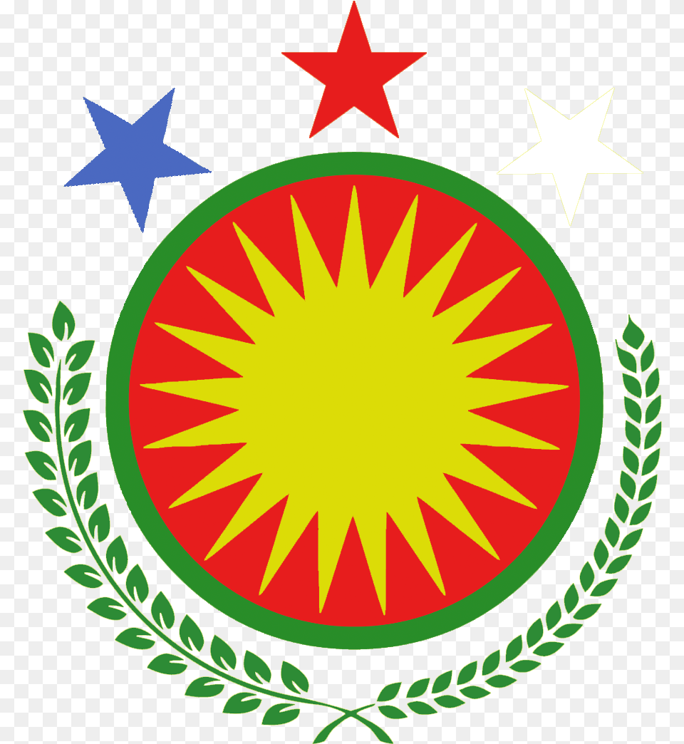 Rojava Govt Logo Alternate Flag Syria, Symbol, Emblem, Star Symbol, Dynamite Png Image