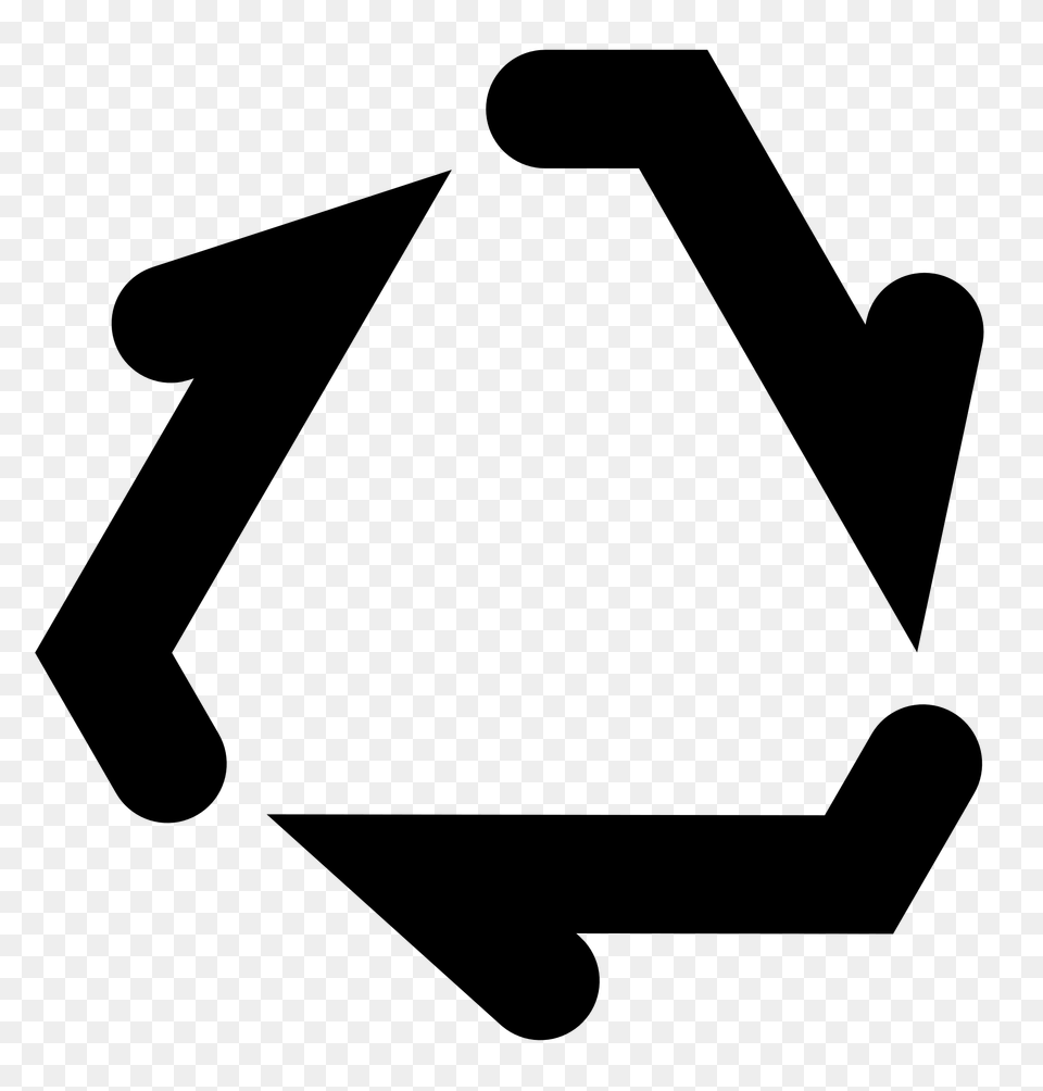 Rok Recycling Symbol, Gray Png