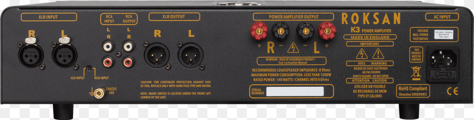 Roksan K3 Integrated Rear, Amplifier, Electronics Free Png Download