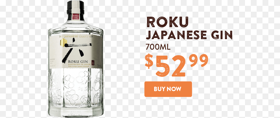 Roku Japanese Craft Gin 43 Vol, Alcohol, Beverage, Liquor, Bottle Free Png