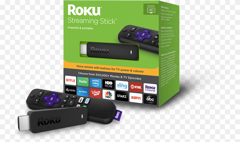 Roku Stick, Electronics, Remote Control Free Png Download