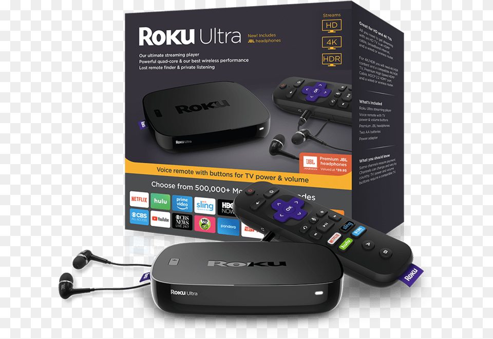 Roku Ultra 2018, Electronics, Remote Control, Hardware Free Png Download