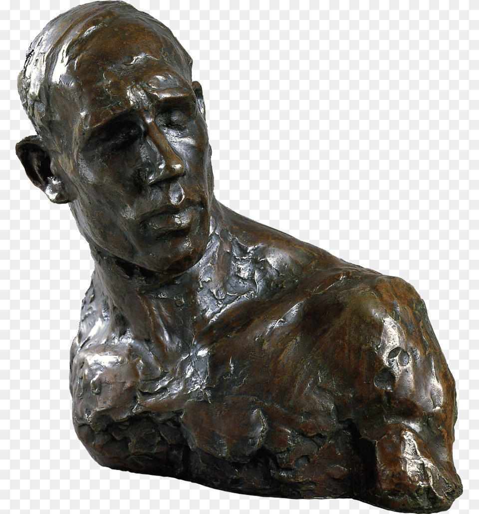 Rokuzan Ogiwara Bronze Sculpture, Adult, Male, Man, Person Png