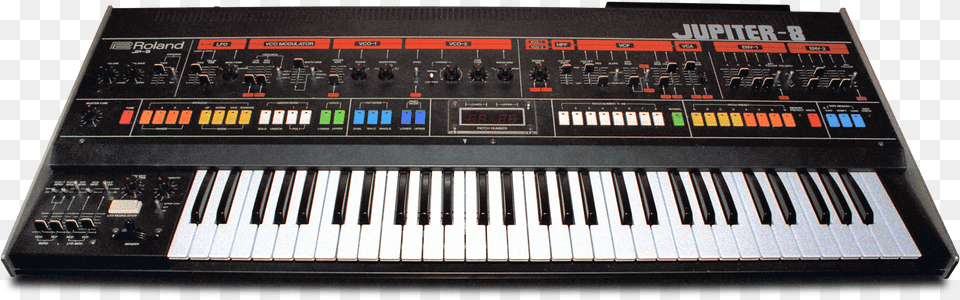 Roland Jupiter 8 Synth 1983 Roland Jupiter, Keyboard, Musical Instrument, Piano Png