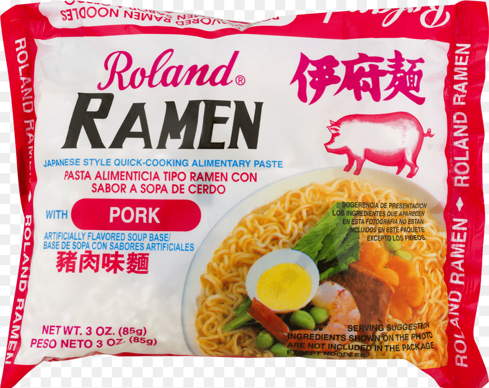 Roland Pork Ramen Noodles Roland Ramen With Pork 3 Oz, Food, Noodle, Egg, Pasta Free Png Download