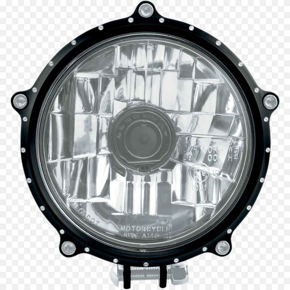 Roland Sands Black 5 34quot Motorcycle Contrast Cut H4 Universal Motorcycle 5 3 4 Headlights, Headlight, Transportation, Vehicle Free Png