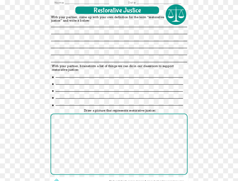 Role Playing Scenarios Restorative Justice Worksheets, Page, Text Free Transparent Png