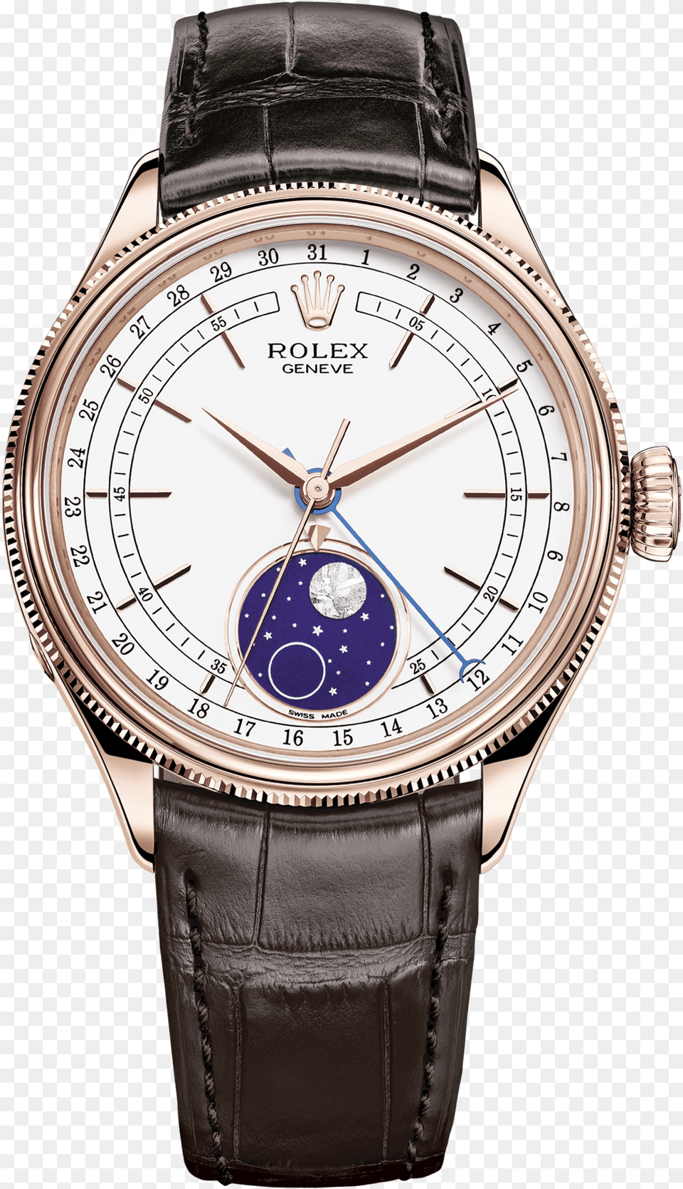 Rolex Cellini Moonphase Watch 18 Ct Everose Gold Rolex Cellini, Arm, Body Part, Person, Wristwatch Free Transparent Png