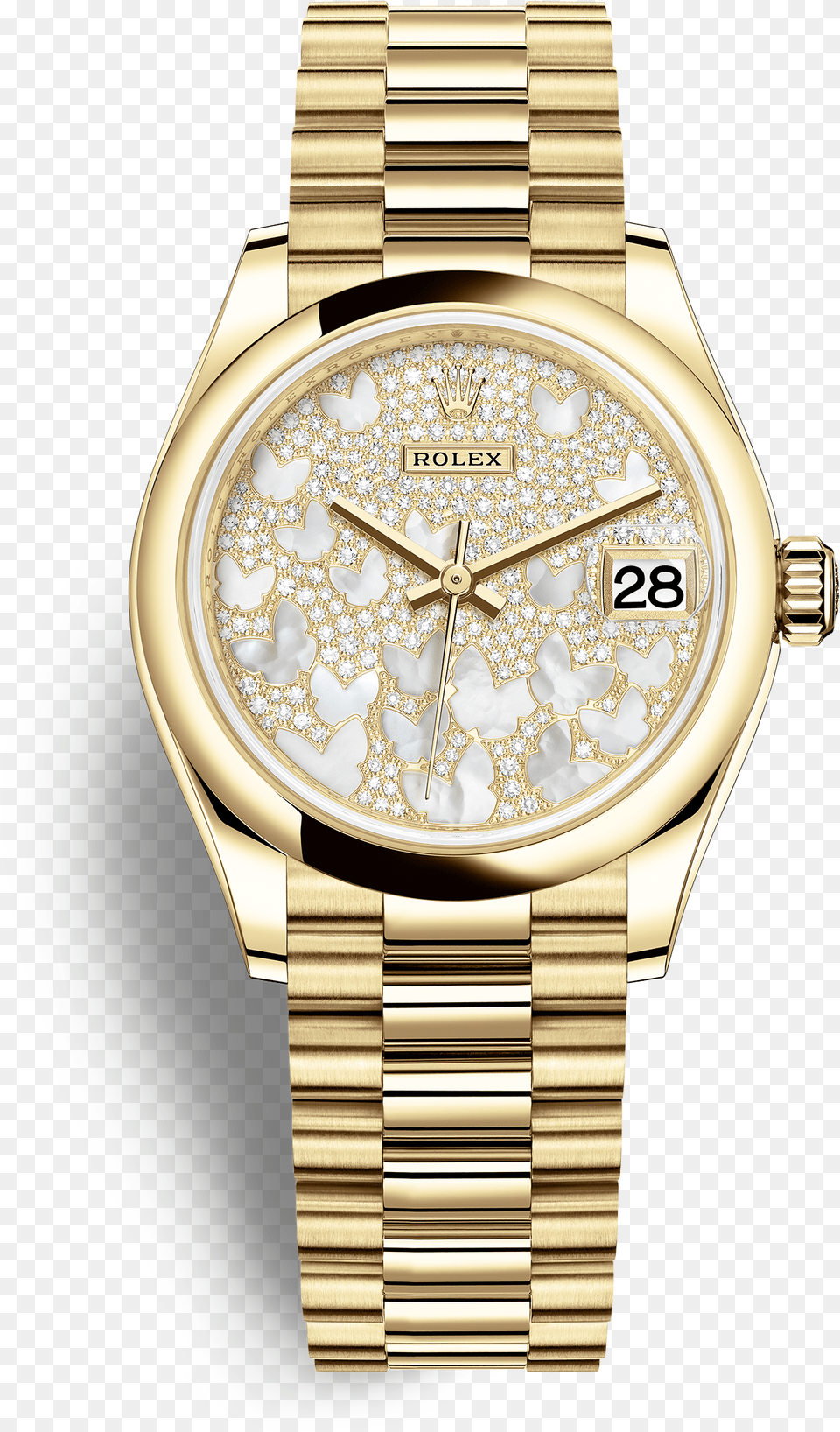 Rolex Datejust 31 Butterfly Rolex Datejust 31 Gold, Arm, Body Part, Person, Wristwatch Free Png