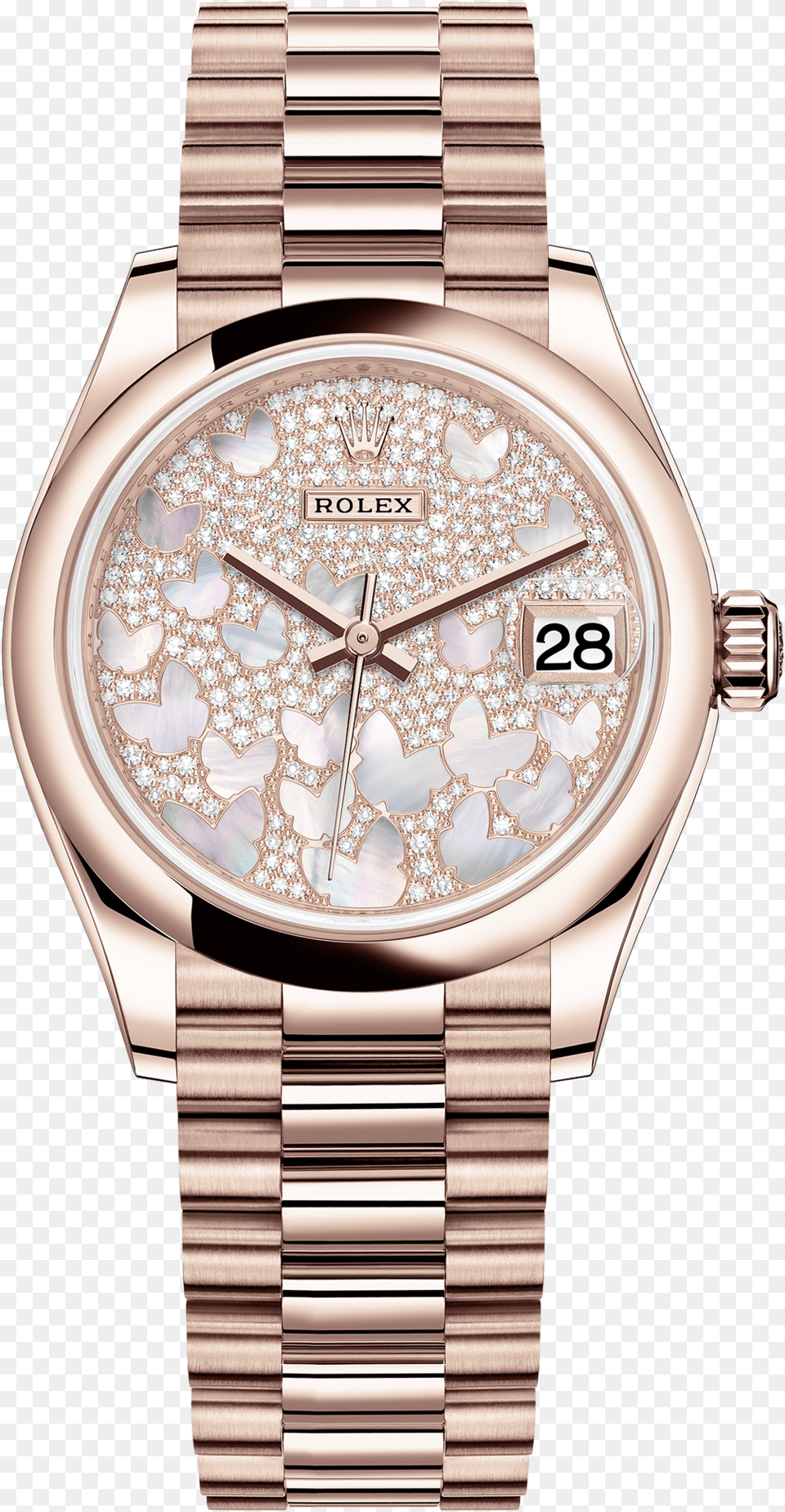 Rolex Datejust 31 Watch 18 Ct Everose Gold Arm, Body Part, Person, Wristwatch Free Transparent Png