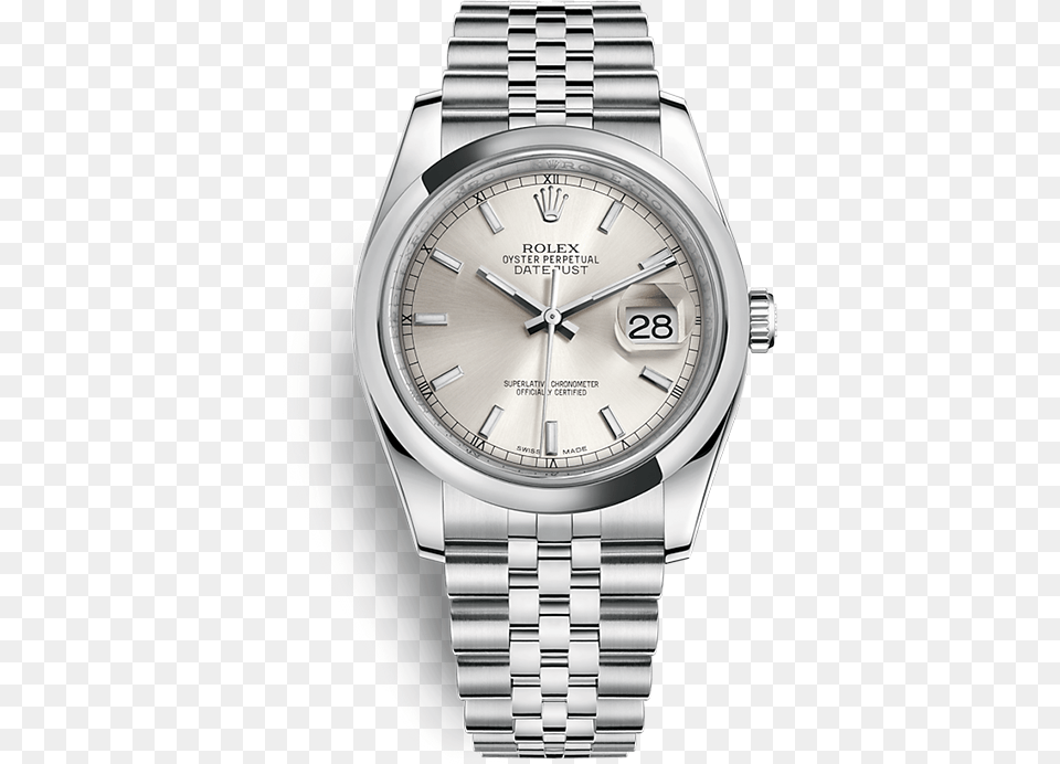 Rolex Datejust 36 0084 Rolex Datejust 36 Silver Dial, Arm, Body Part, Person, Wristwatch Free Png