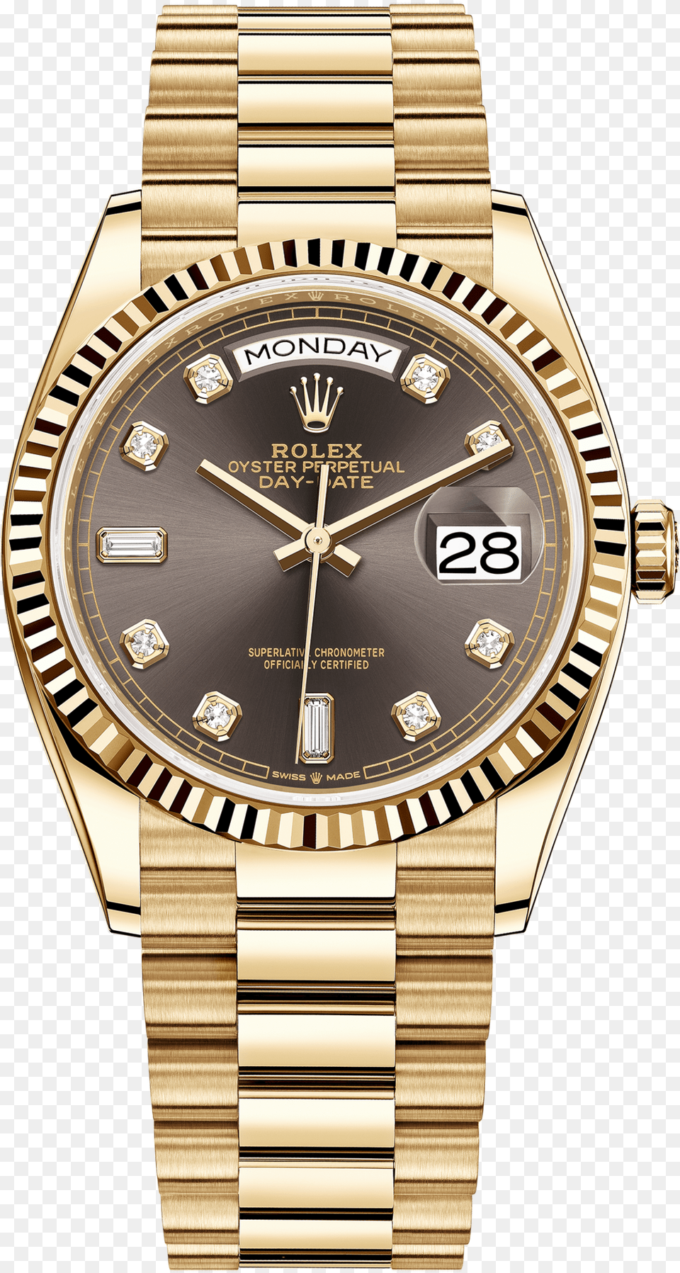 Rolex Day Date 36 Watch 18 Ct Yellow Gold Watch, Arm, Body Part, Person, Wristwatch Free Png Download