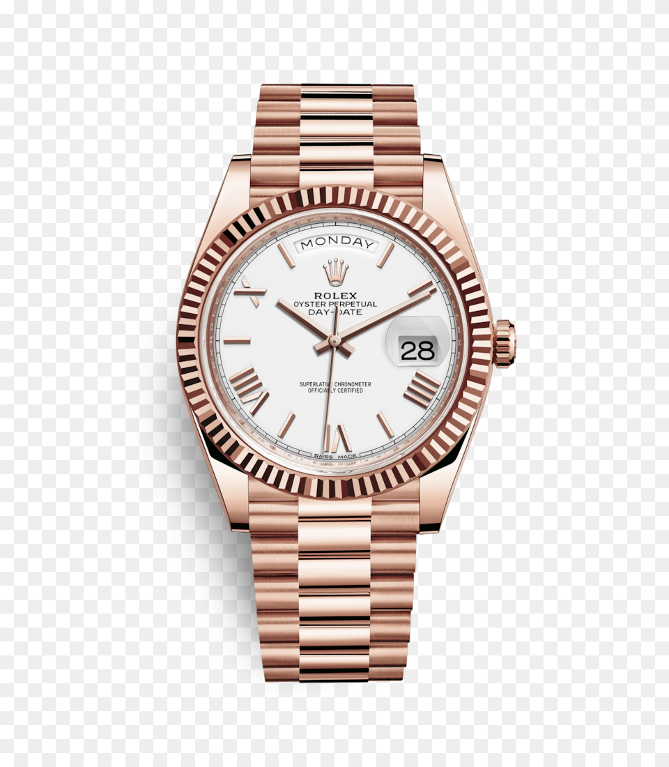 Rolex Day Date Ct Everose Gold, Arm, Body Part, Person, Wristwatch Free Png Download