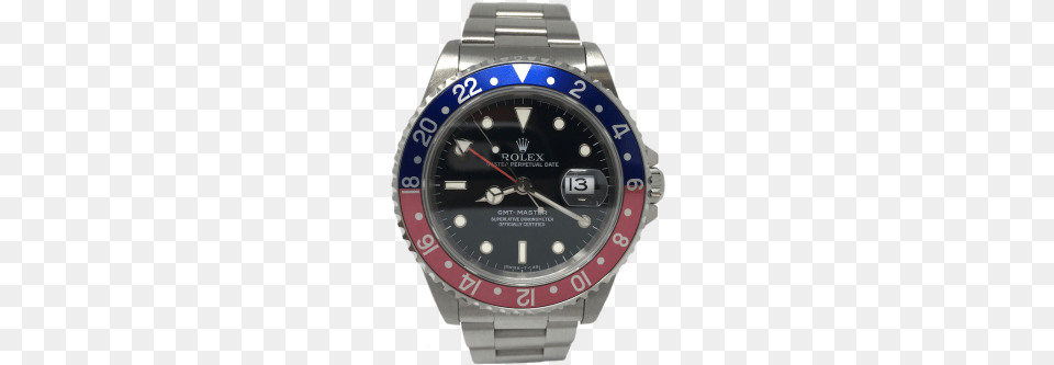 Rolex Gmt Master Stainless Steel Blue And Red 39pepsi39 Rolex 18k Yellow Goldstainless Steel Gmt Master Ii, Arm, Body Part, Person, Wristwatch Png