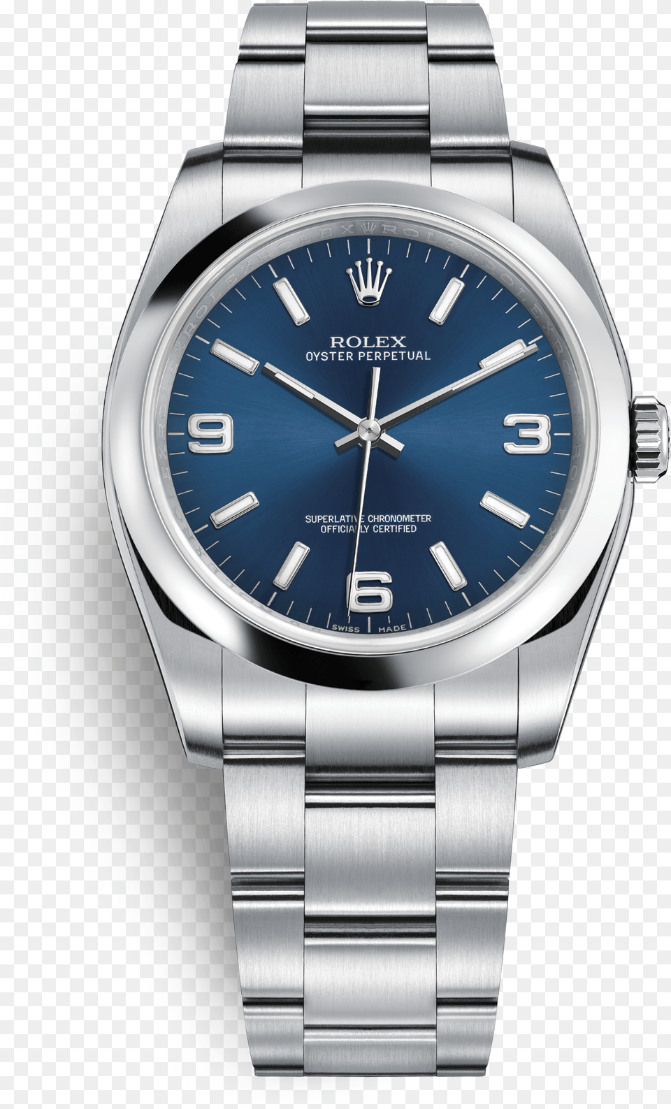 Rolex Oyster Perpetual Watch Oystersteel Blue Rolex Rolex Oyster Perpetual 36 Blue Dial, Arm, Body Part, Person, Wristwatch Free Transparent Png