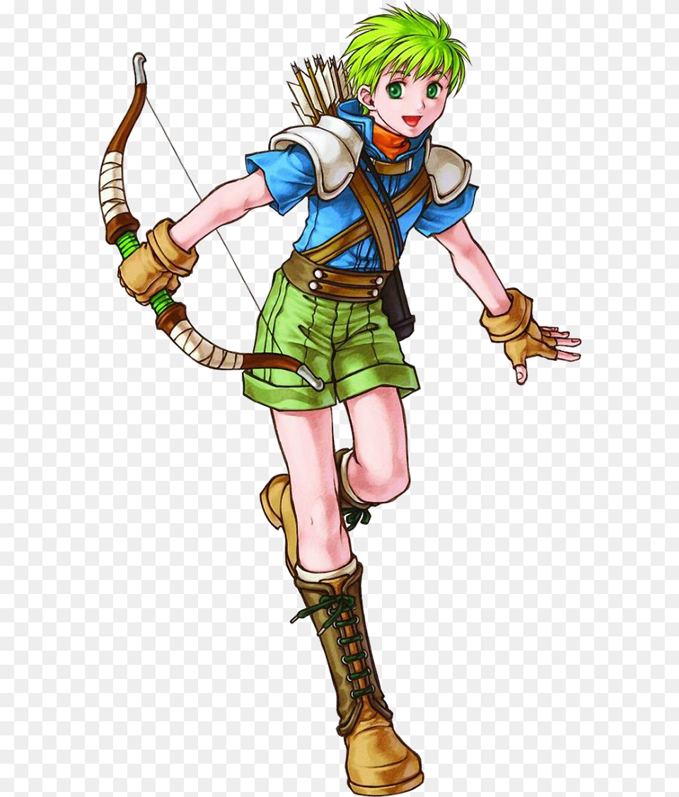 Rolf Fire Emblem Path Of Radiance Rolf, Archer, Sport, Person, Weapon Png Image