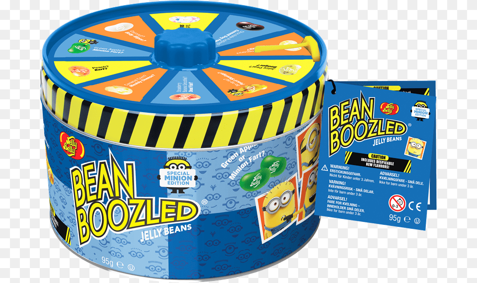 Rolig Godisroulette Med Helgalna Minioner Bean Boozled Minion Spinner, Can, Tin Png