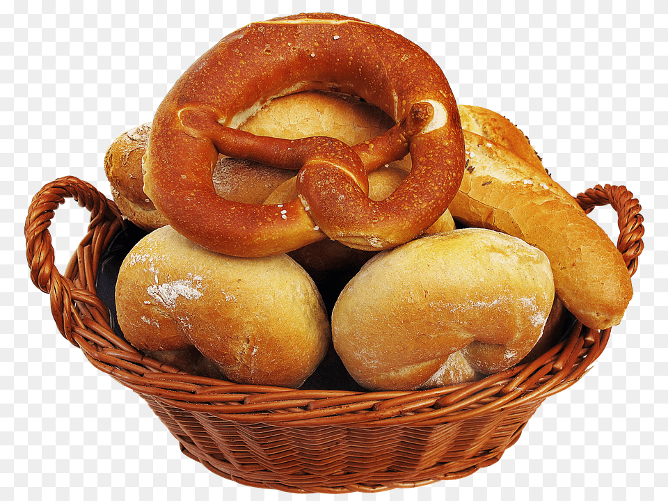 Roll Bread, Food, Bun, Pretzel Png Image