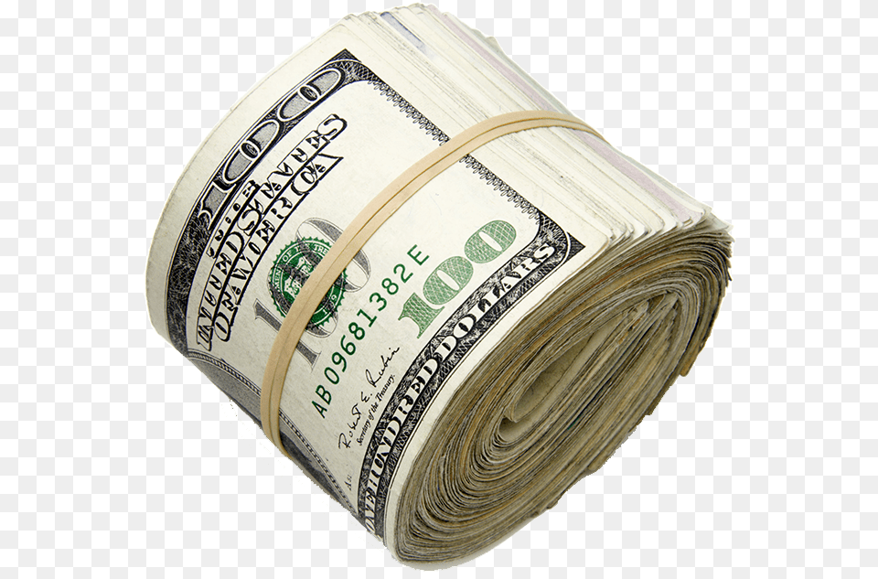 Roll Of Cash, Money, Dollar Png Image