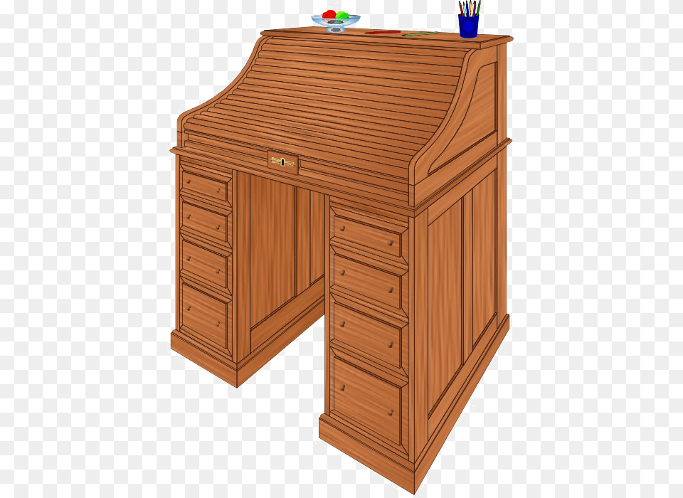 Roll Top Desk Picture Writing Desk, Furniture, Table, Wood Free Png