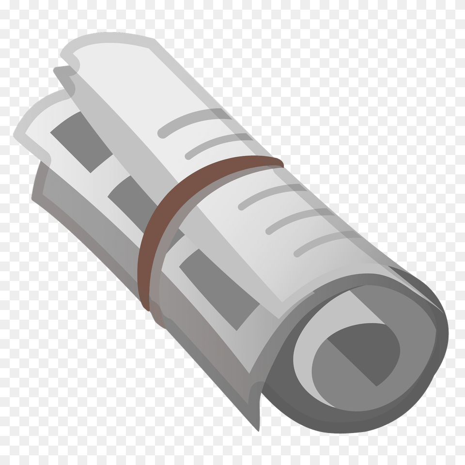 Rolled Up Newspaper Emoji Clipart, Text, Dynamite, Weapon Png Image