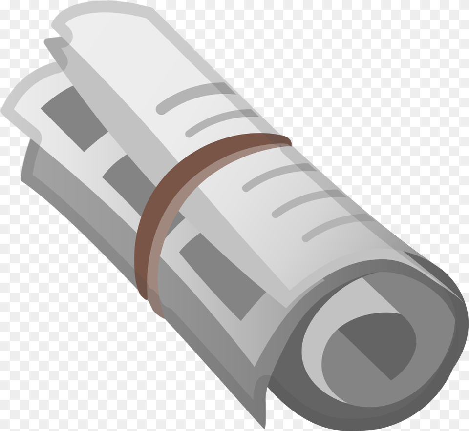 Rolled Up Newspaper Icon, Text, Ammunition, Grenade, Weapon Png Image