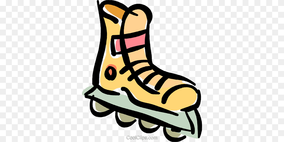 Roller Blade Royalty Free Vector Clip Art Illustration, Boot, Clothing, Footwear Png Image
