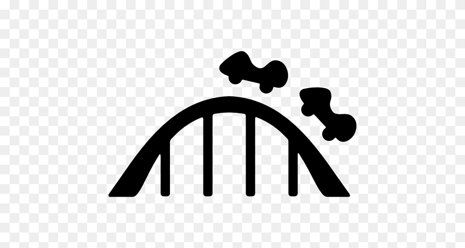 Roller Coaster, Stencil, Logo, Arch, Architecture Free Png Download