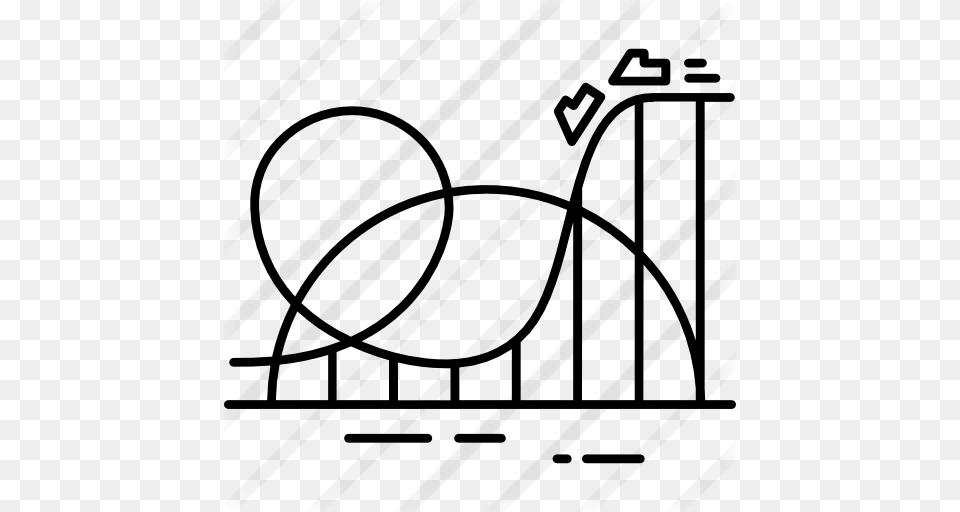Roller Coaster, Gray Free Transparent Png