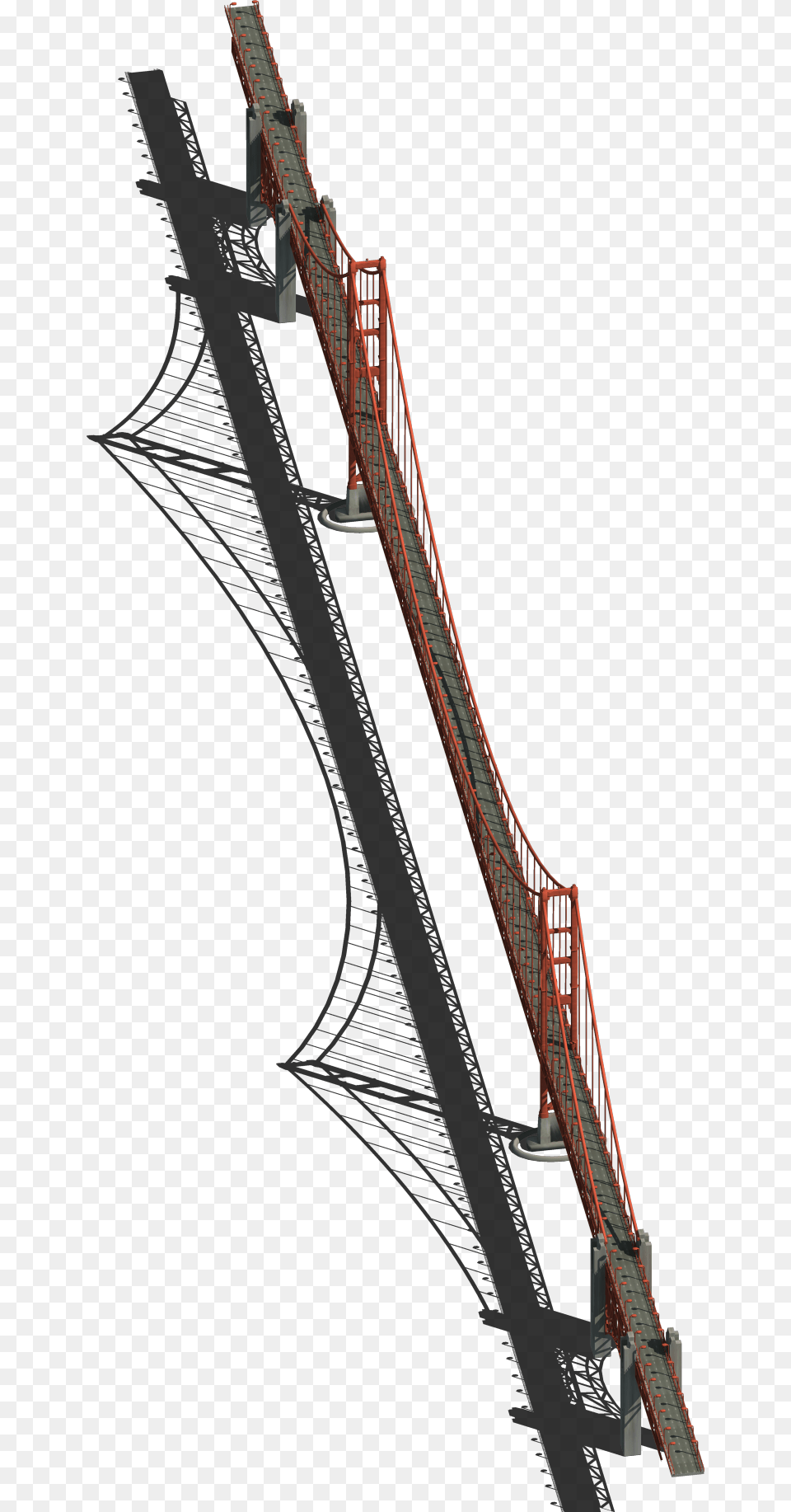 Roller Coaster, Bridge, Suspension Bridge Free Png