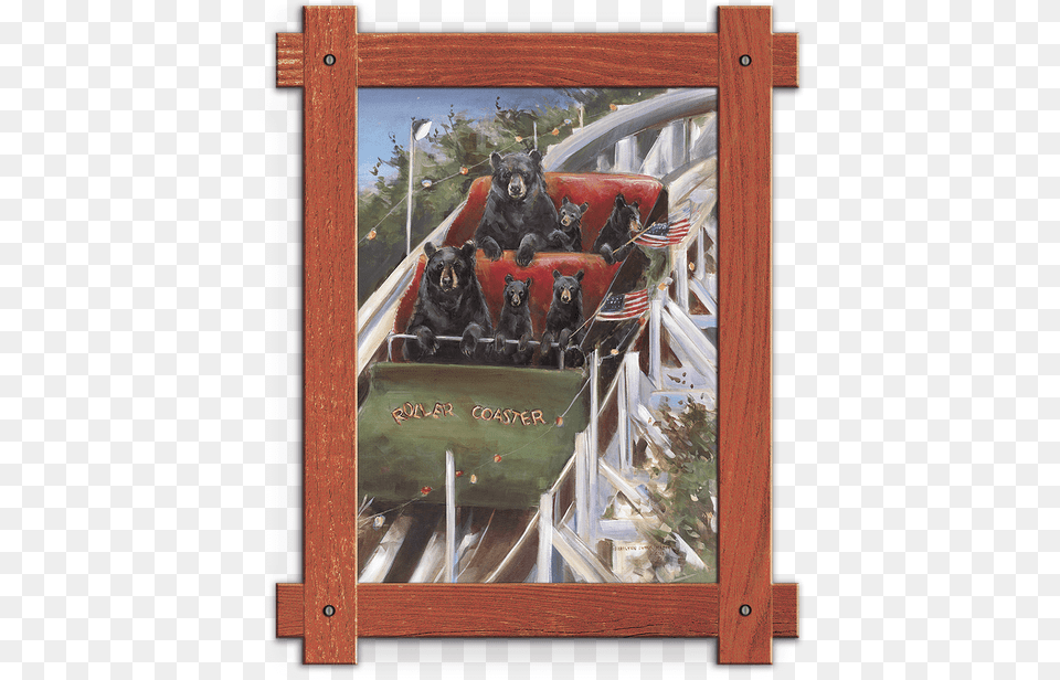 Roller Coaster Framed Art Roller Coaster Framed Wall Art, Wildlife, Animal, Bear, Mammal Free Transparent Png