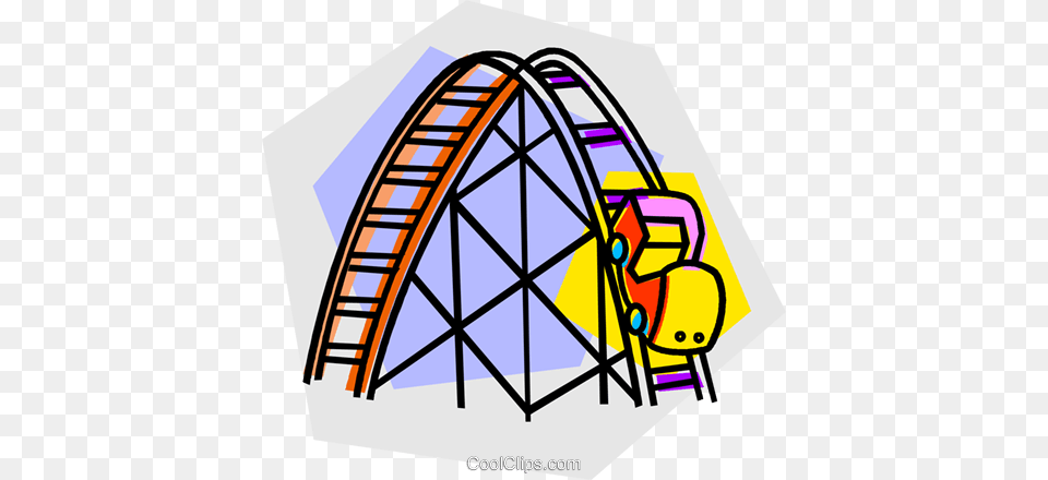 Roller Coaster Rides Royalty Vector Clip Art Illustration, Amusement Park, Fun, Roller Coaster, Ammunition Free Transparent Png