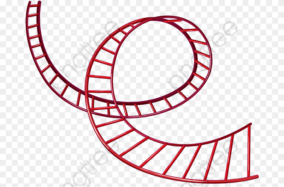 Roller Coaster Tracks Clock With Missing Minute Hand, Amusement Park, Fun, Roller Coaster, Spiral Png