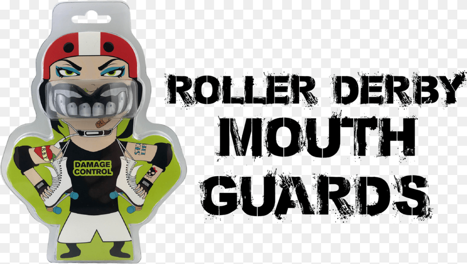Roller Derby Mouthguards Cartoon, Sticker, Baby, Person, Face Free Transparent Png