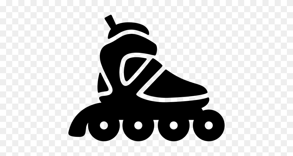 Roller Skate Icon, Gray Free Png Download