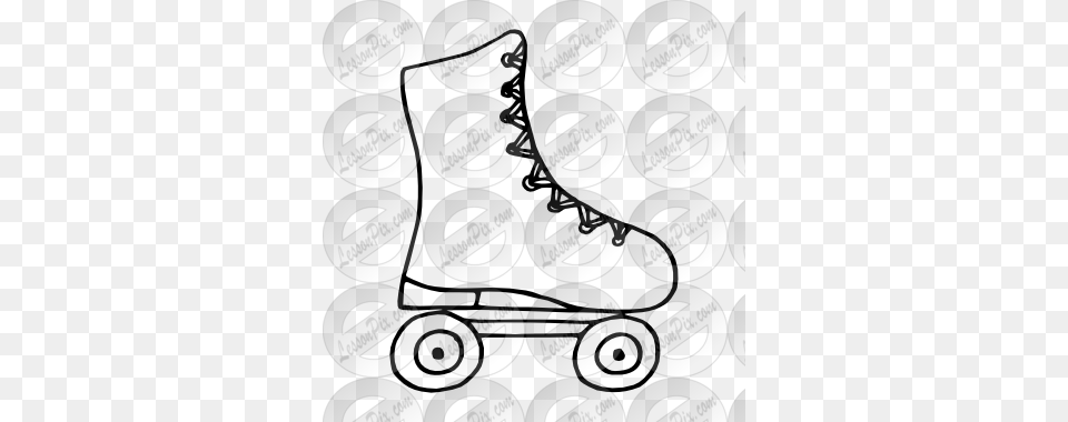 Roller Skate Outline Clipart, Text, Disk, Art, Graphics Free Png Download