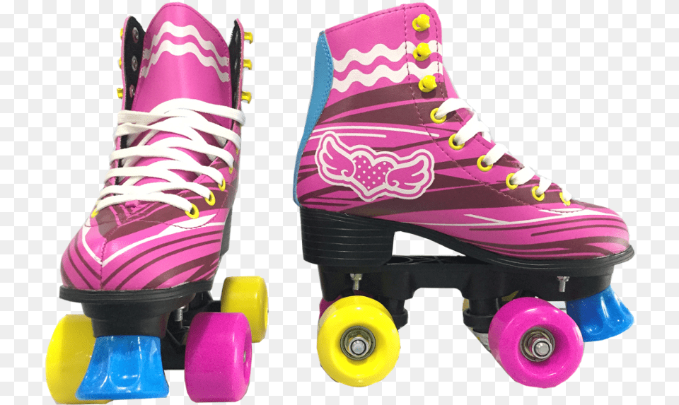 Roller Skate Pink Wings, Clothing, Footwear, Shoe, Machine Png Image