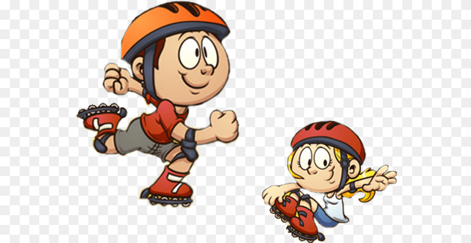 Roller Skating Border Roller Skater Animated Clipart, Baby, Person, Helmet, Face Free Png