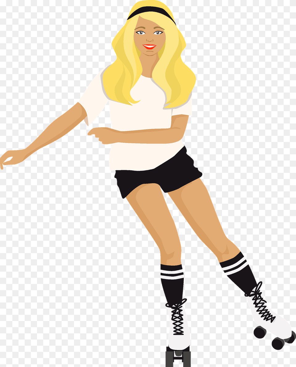 Roller Skating Clipart, Clothing, Shorts, Teen, Person Free Png