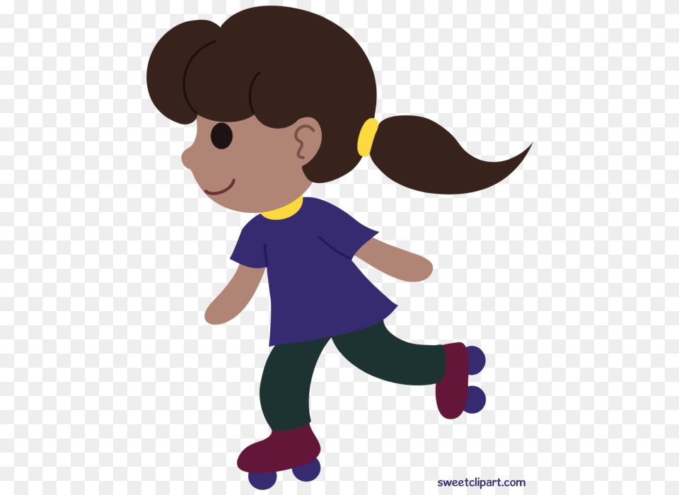 Roller Skating Girl Clip Art, Baby, Person, Face, Head Free Png