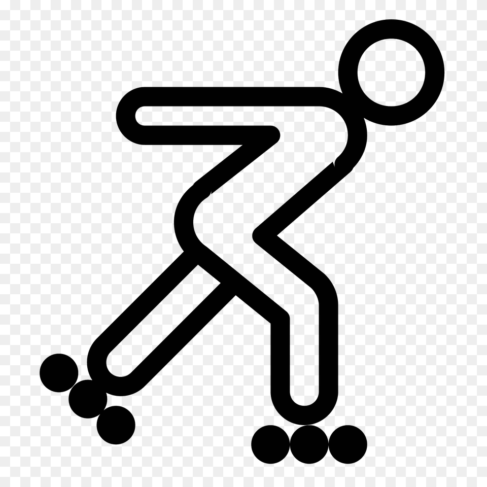 Roller Skating Icon, Gray Png Image