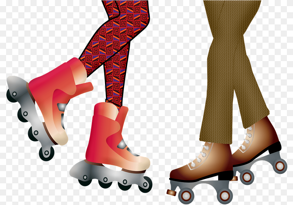Roller Skating Legs Roller Blading Skating Aggressive Inline Skating, Adult, Female, Person, Woman Free Png